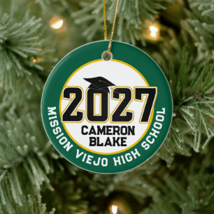 Letterman Abschlussklasse 2027 Foto-Abschlussfeier Keramik Ornament