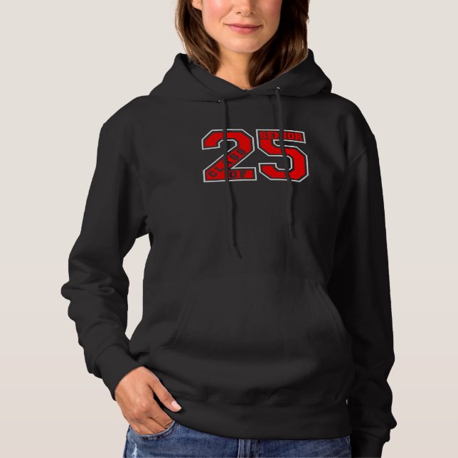LETTERMAN CLASS OF 2025 SENIOR SWAG  RED  SENIOR C HOODIE (Vorderseite)