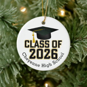 Letterman Class of 2026 Foto Abschluss Keramik Ornament