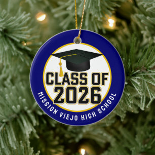 Letterman Class of 2026 Foto Abschluss Keramik Ornament