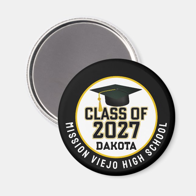 Letterman Class of 2027 Graduation Magnet (Vorderseite/Rückseite)