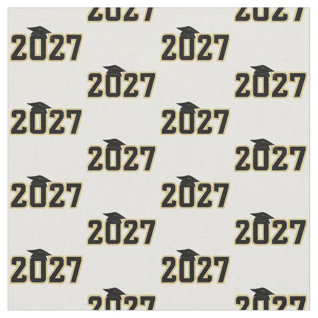 Letterman Class of 2027 Graduation Stoff (Nahaufnahme)