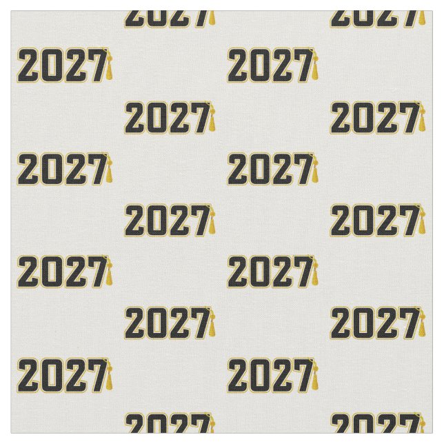 Letterman Class of 2027 Graduation Stoff (Nahaufnahme)