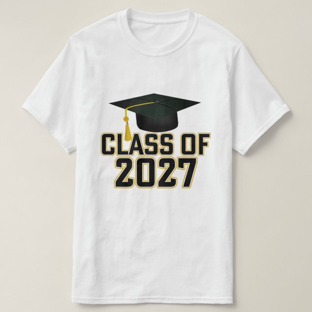 Letterman Class of 2027 Graduation T-Shirt (Design vorne)