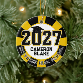 Letterman Class of 2027 Photo Graduation Keramik Ornament
