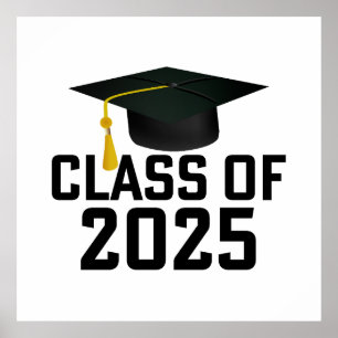 Letterman Grad Cap-Klasse 2025 Poster