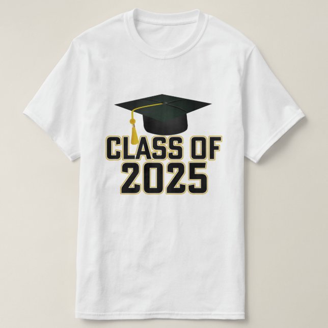 Letterman-Klasse des Abschlusses 2025 T-Shirt (Design vorne)