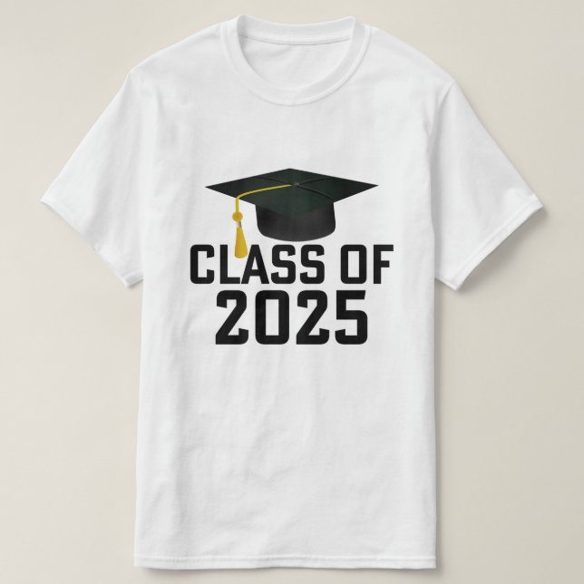 Letterman-Klasse des Abschlusses 2025 T-Shirt (Design vorne)