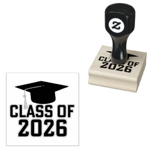 Letterman-Klasse des Abschlusses 2026 Gummistempel