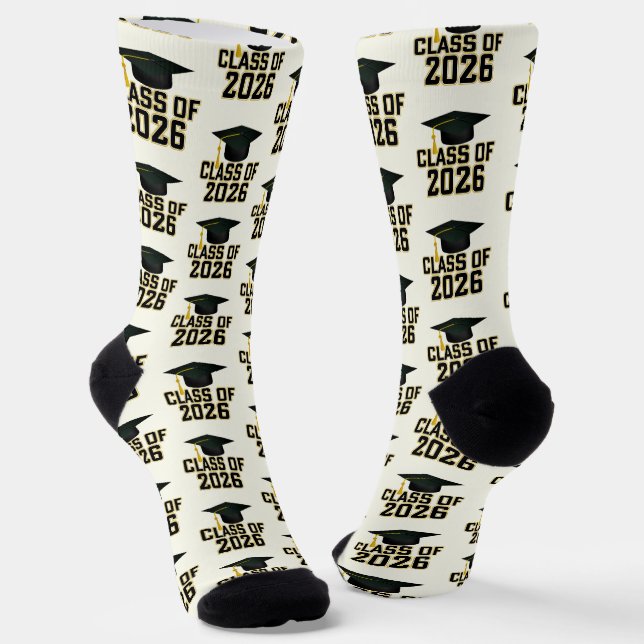 Letterman-Klasse des Abschlusses 2026 Socken (Gewinkelt)