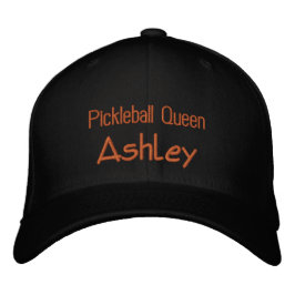 Lettern Pickleball Queen Ashley Bestickte Baseballkappe