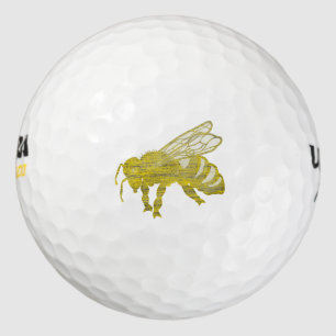 Letterpress Bee Golfball