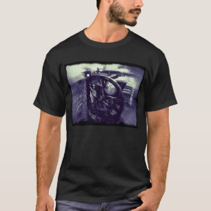 Letterpress-Grunge mit dunklem T-Shirt-Rahmen T-Shirt