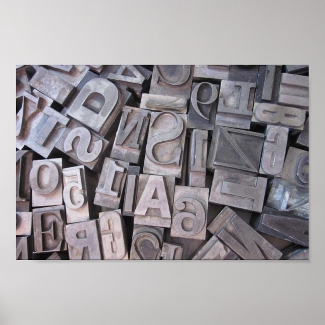 Letterpress Metal Type Poster (Vorne)