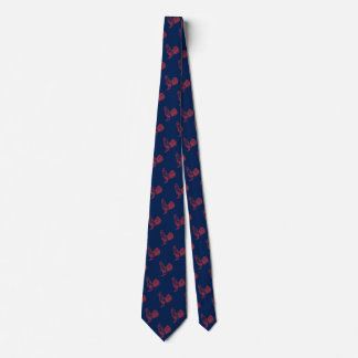 Letterpress Style Red Rooster Neck Tie Krawatte