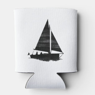 Letterpress Style Sailboat Dosenkühler