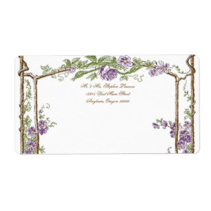 Letterpress Style Vintage Imitate Bois Trellis Lil