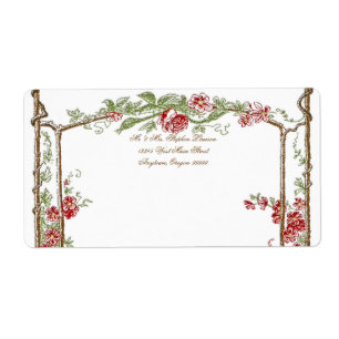 Letterpress Style Vintage Imitate Bois Trellis - R