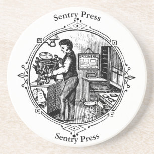 Letterpress-Untersetzer Getränkeuntersetzer