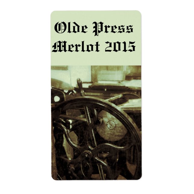 Letterpress-Weinetikett (Vorne)