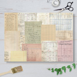 Letters and Ledgers Tissue Paper Seidenpapier