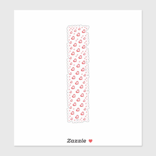 LETTERS MADE UP OF HEARTS AUFKLEBER (Blatt)