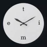Letters of TIME Große Wanduhr<br><div class="desc">die Zeitbriefe anstelle von 12,  3,  6 und 9.</div>