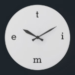 Letters of TIME Große Wanduhr<br><div class="desc">die Zeitbriefe anstelle von 12,  3,  6 und 9.</div>