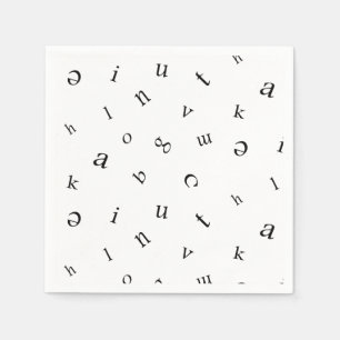 Letters. Serviette