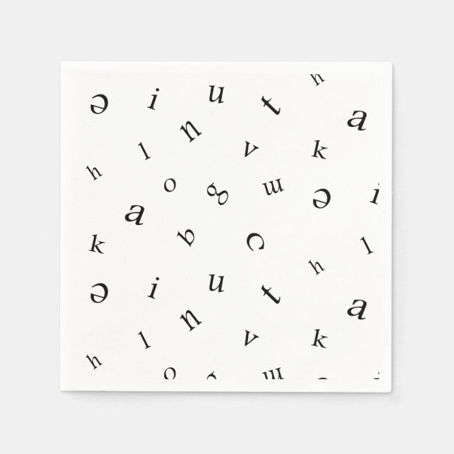 Letters. Serviette (Vorderseite)
