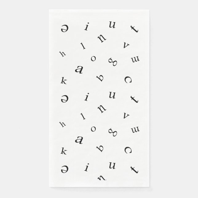 Letters Serviette (Vorderseite)