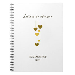 Letters to Heaven – In Memory Of Son Personalized Notizblock