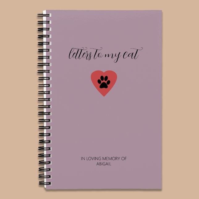 Letters to My Cat in Heaven Memorial Journal Plum Notizbuch (Von Creator hochgeladen)