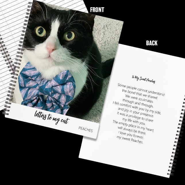 Letters to My Cat Memorial Journal Photo with Poem Notizbuch (Von Creator hochgeladen)