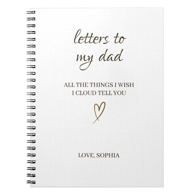 Letters to My Dad – Personalized Letter Notizblock (Vorderseite)