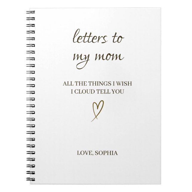 Letters to My Mom – Personalized Letter Notizblock (Vorderseite)