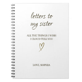 Letters to My Sister – Personalized Letter Notizblock