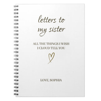Letters to My Sister – Personalized Letter Notizblock