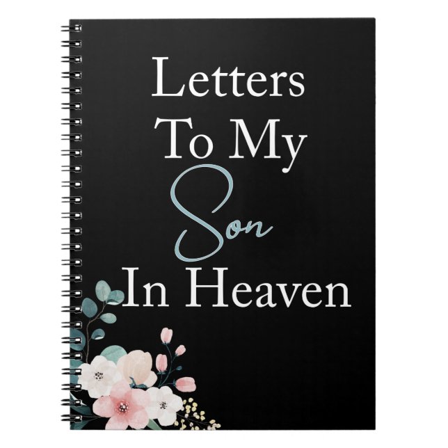 Letters to my son in heaven Noir Notebook Notizblock (Vorderseite)