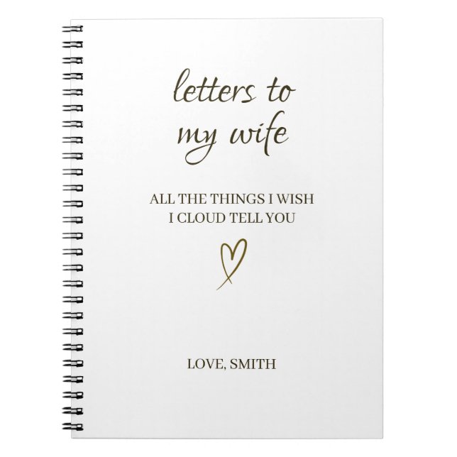 Letters to My Wife – Personalized Letter Notizblock (Vorderseite)
