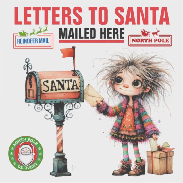 LETTERS TO SANTA - Do Read ... Aufkleber (Vorderseite)