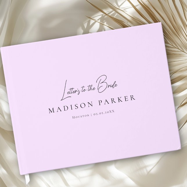 Letters to the Bride Light Purple Bridal Shower Gästebuch (Letters to the Bride Light Purple Bridal Shower Guest Book)