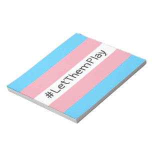 #LetThemPlay Transgender Athleten - Trans-Flagge Notizblock