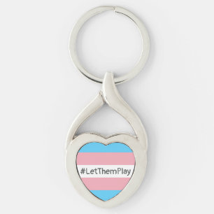 #LetThemPlay Transgender Athleten - Trans-Flagge Schlüsselanhänger