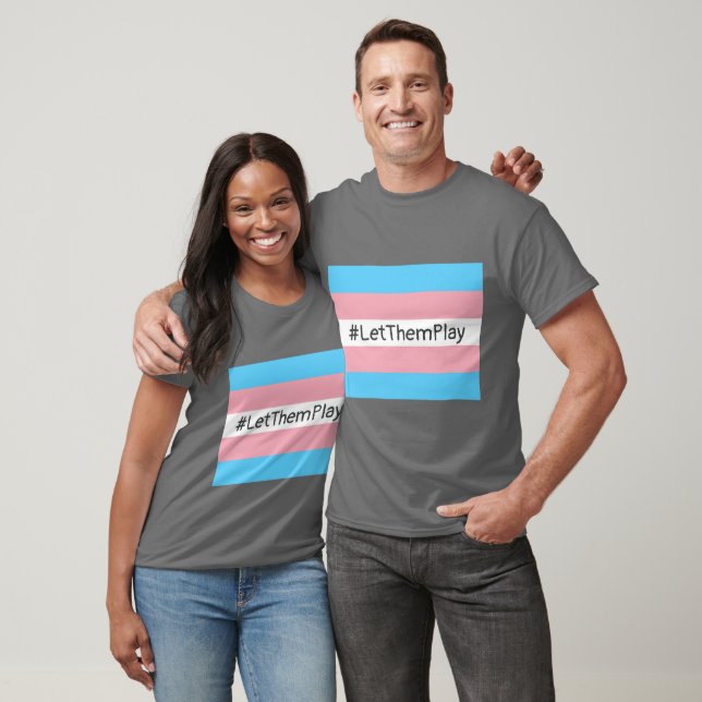 #LetThemPlay Transgender Athleten - Trans-Flagge T-Shirt (Unisex)