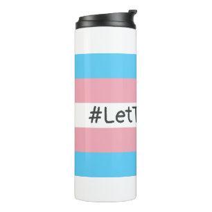 #LetThemPlay Transgender Athleten - Trans-Flagge Thermosbecher
