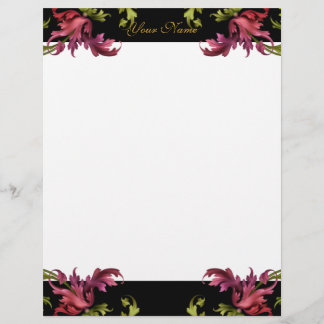 Letthhead, Vintag, schwarzes Gold und Rosa 2