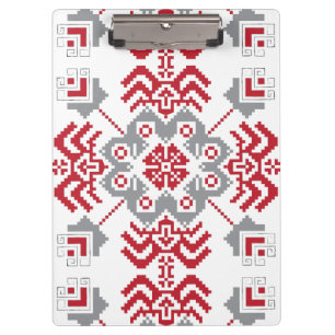 Lettisch Auseklis Folk Art geometrischer Medaillon Klemmbrett