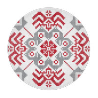 Lettisch Auseklis Folk Art geometrischer Medaillon