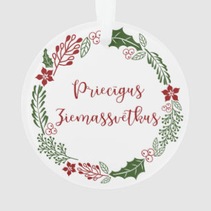 Lettisch Frohe Weihnachten, Priecīgus Ziemassvētku Ornament